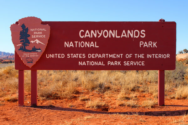Entrance Sign Canyonlands National Park Utah