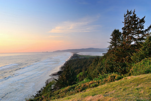 View of Pacific Coast Sunset Bay State Park Oregon
