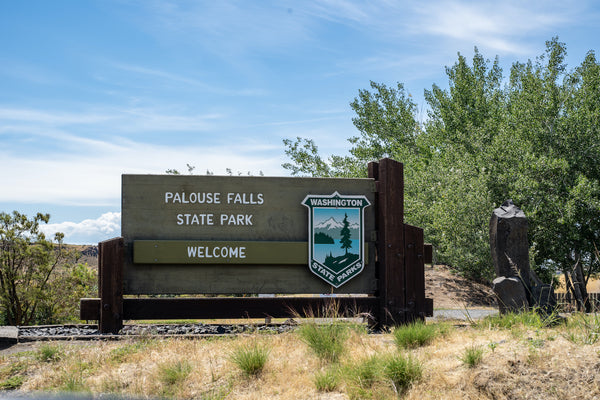 Entrance Sign Palouse Falls State Park Washington