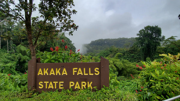 Entrance Sign to Akaka Falls State Park Hawaii