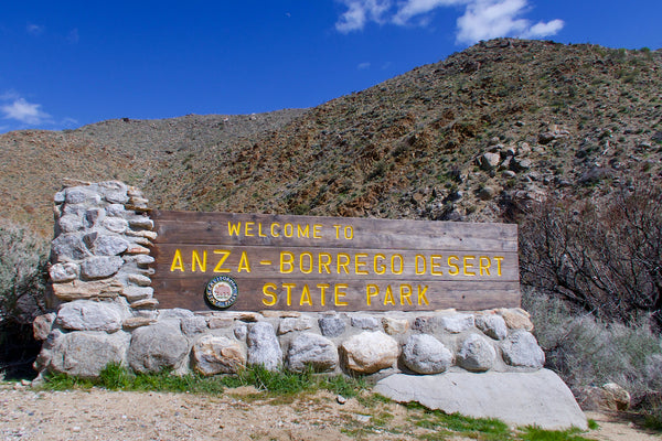 Entrance Sign to Anza Borrego Desert State Park California