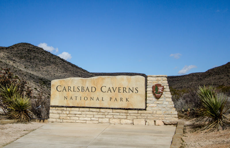 Entrance Sign to Carlsbad Caverns National Park New Mexico