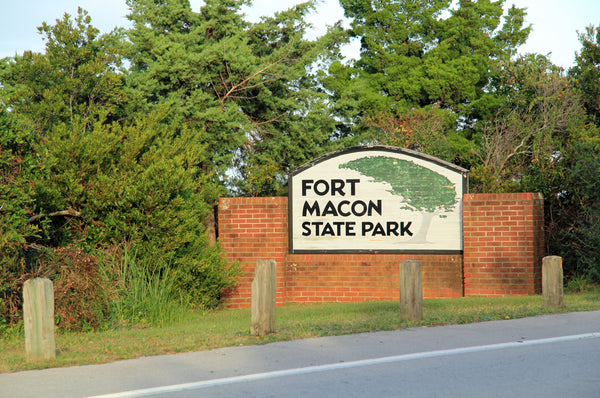 Entrance Sign to Fort Macon State Park North Carolina