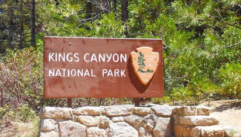Entrance Sign to Kings Canyon National Park California