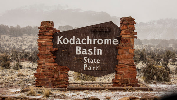 Entrance Sign to Kodachrome Basin State Park Utah