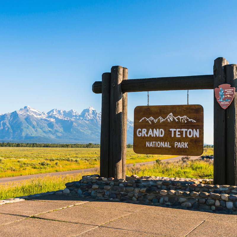 Grand Teton National Park with mountains in background