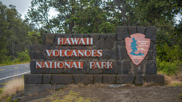 Hawaii Volcanoes National Park Sign Hawaii