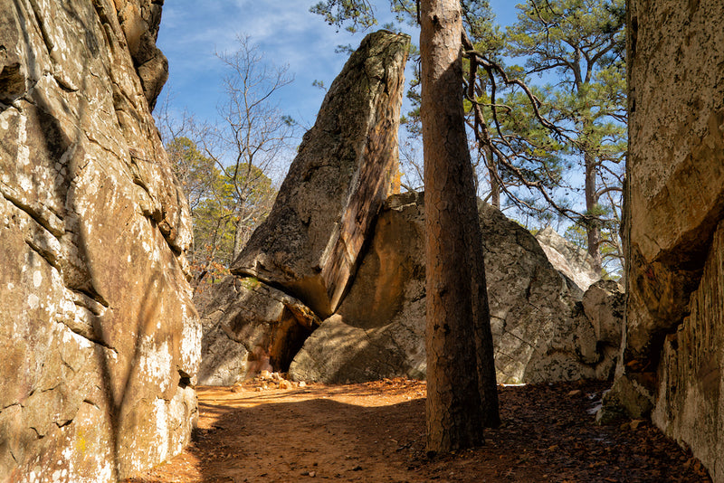 View of Boulders in Robbers Cave State Park Oklahoma