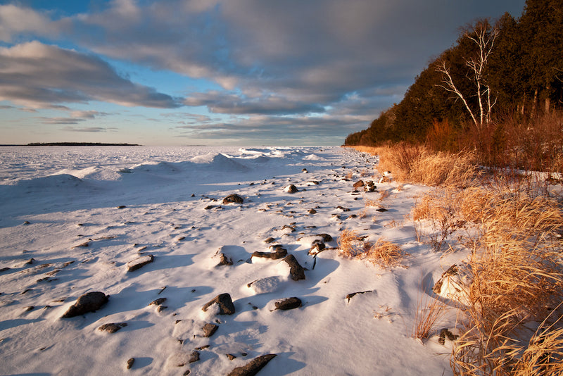 View of Sunset on Shoreline of Peninsula State Park Wisconsin