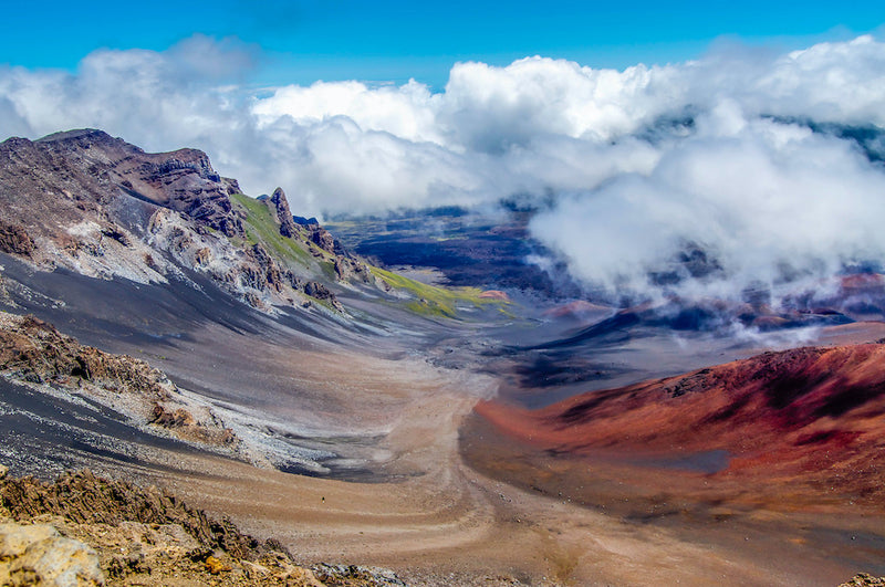 View of Volcanic Crater at Haleakala National Park Maui