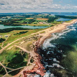 Aerial view of Prince Edward Island National Park, Canada