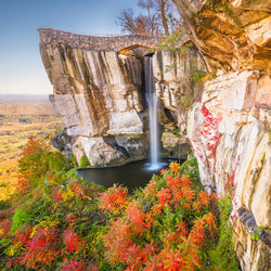 High Falls at Lookout Mountain during autumn in Georgia USA